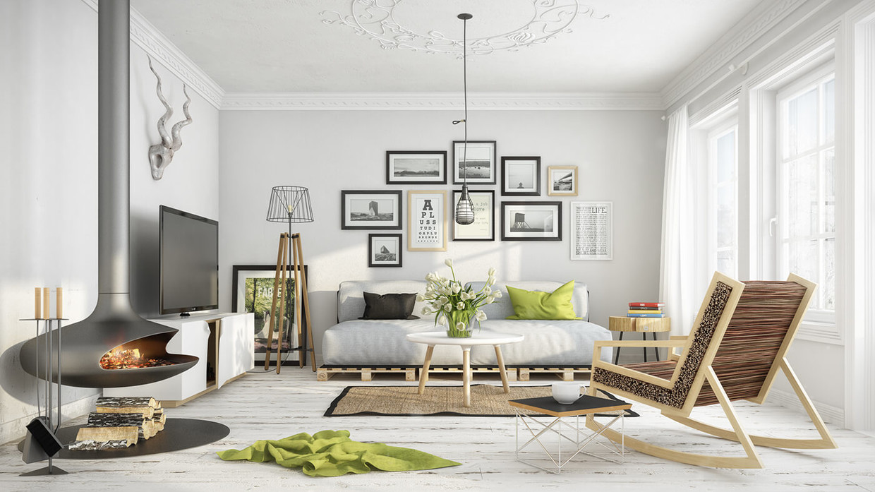 Скандинавский стиль в интерьере гостиной дома — отличительные черты дизайна с фото примерами